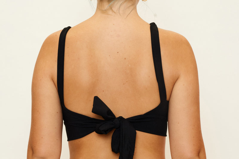 Madi Recycled Bikini Top - Recycled Black