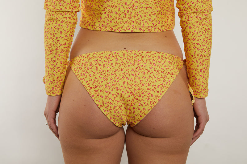 Sunday Recycled Tie Side Bikini Bottom - Rosie