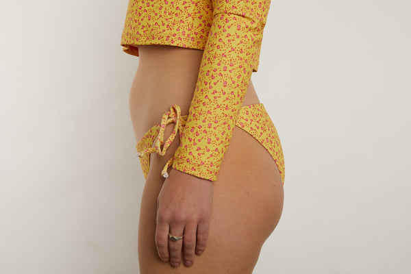 Sunday Recycled Tie Side Bikini Bottom - Rosie
