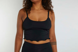 Activity Wear - Recycled Singlet Top Black