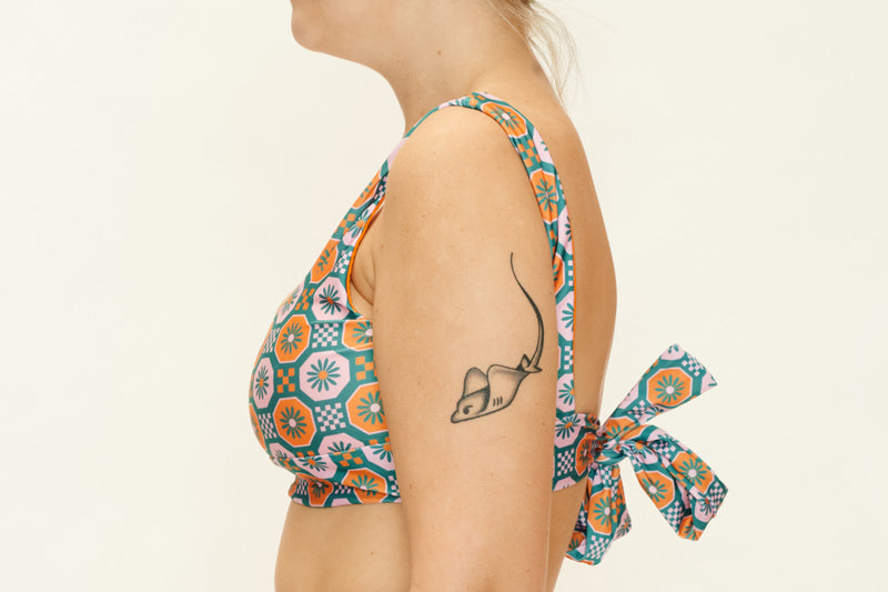 Amber Top - Daisy Checkerboard
