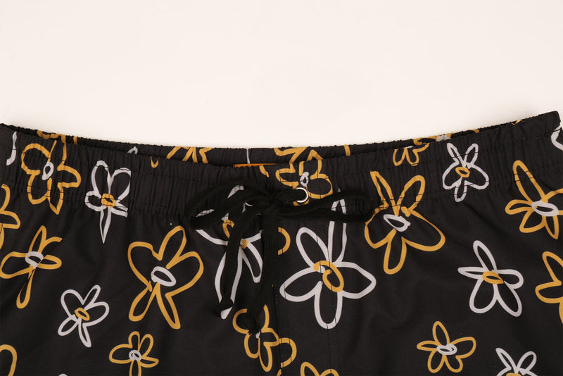 Black & Gold Daisy Boardie