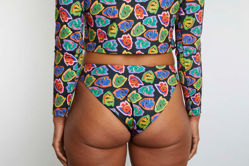 Taylor Recycled Mid Rise Bikini Bottom - Fishie