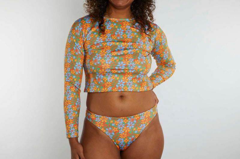 Taylor Recycled Mid Rise Bikini Bottom - Wildflower
