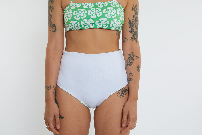 Abbie Recycled High Waist Bikini Bottom - Chunky Floral