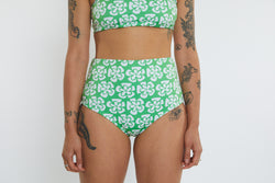 Abbie Recycled High Waist Bikini Bottom - Chunky Floral