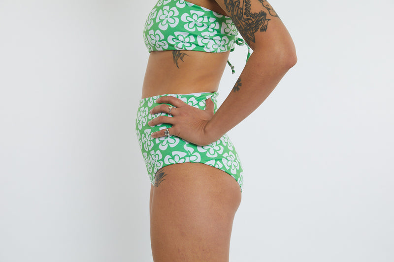 Abbie Recycled High Waist Bikini Bottom - Chunky Floral