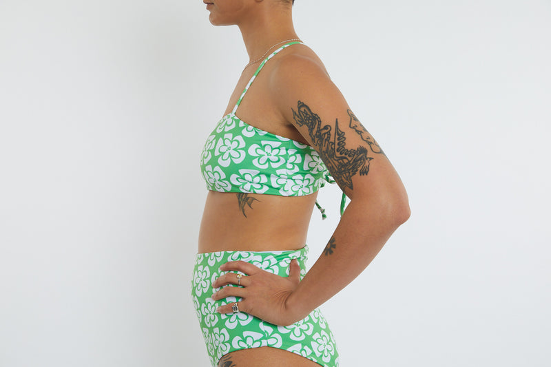 Casey Recycled Bandeau Bikini Top - Chunky Floral