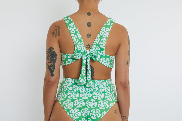 Lena Recycled Twist Bikini Top - Chunky Floral