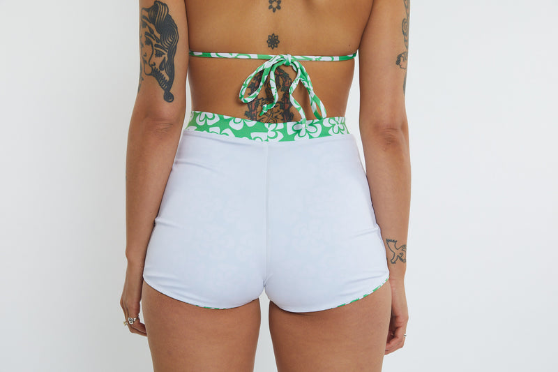 Nicole Recycled High Waist Swim Short - Chunky Floral