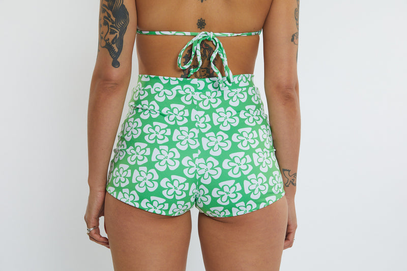 Nicole Recycled High Waist Swim Short - Chunky Floral