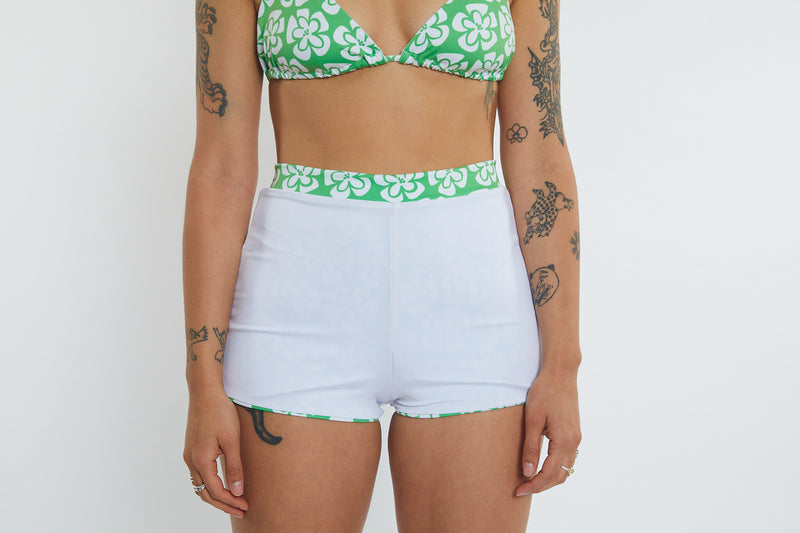 Nicole Recycled High Waist Swim Short - Chunky Floral