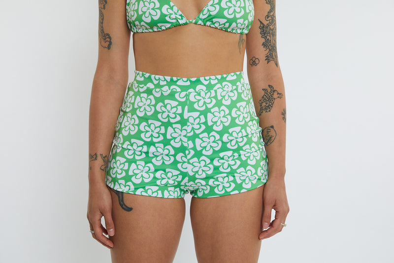 Nicole Recycled High Waist Swim Short - Chunky Floral
