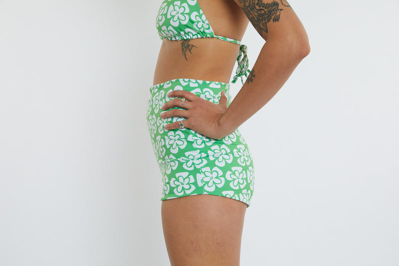 Nicole Recycled High Waist Swim Short - Chunky Floral