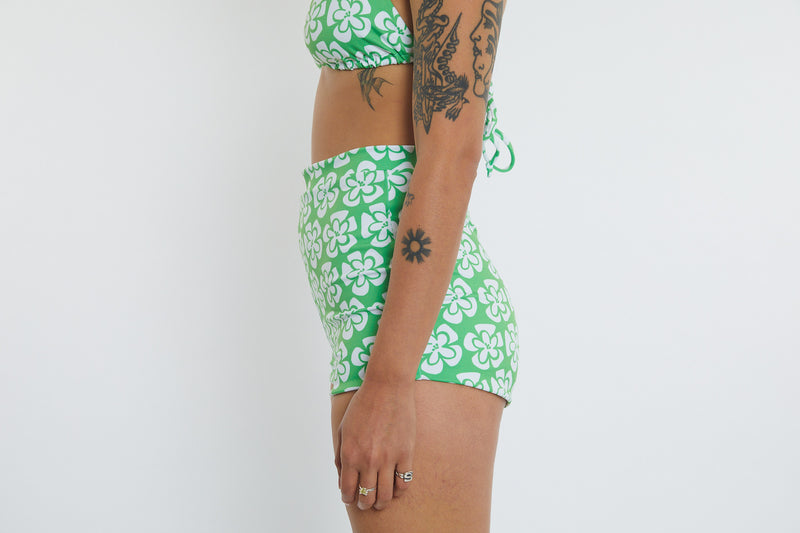 Nicole Recycled High Waist Swim Short - Chunky Floral