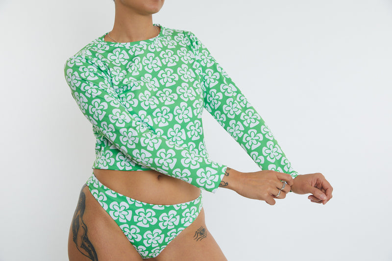 Recycled Long Sleeve Rashie UPF50+ - Chunky Floral