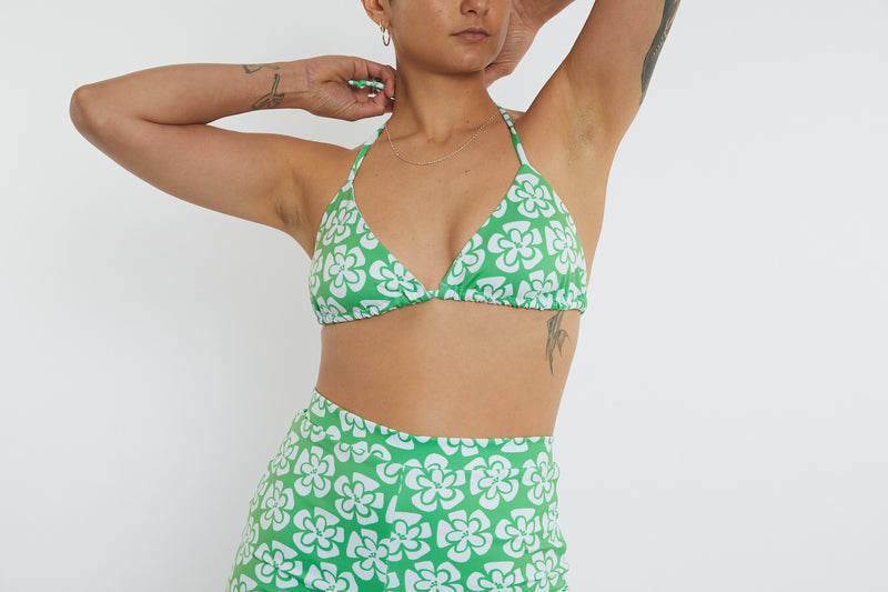 Saturday Recycled Triangle Bikini Top - Chunky Floral