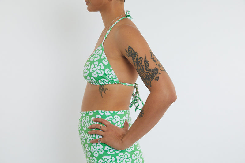 Saturday Recycled Triangle Bikini Top - Chunky Floral