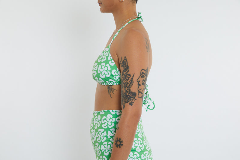 Saturday Recycled Triangle Bikini Top - Chunky Floral