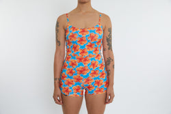 Alex Recycled Boyleg Full Piece Swimsuit - Hibiscus Digi