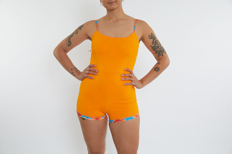 Alex Recycled Boyleg Full Piece Swimsuit - Hibiscus Digi