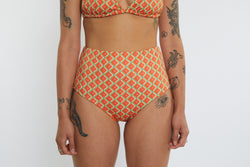 Abbie Recycled High Waist Bikini Bottom - Magic Eye