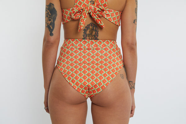 Cindy Recycled High Waist Bikini Bottom - Magic Eye