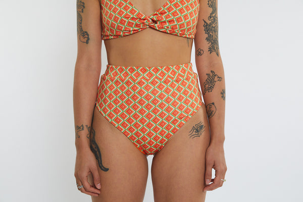 Cindy Recycled High Waist Bikini Bottom - Magic Eye