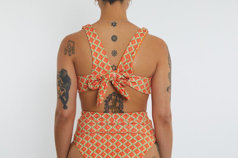 Lena Recycled Twist Bikini Top - Magic Eye