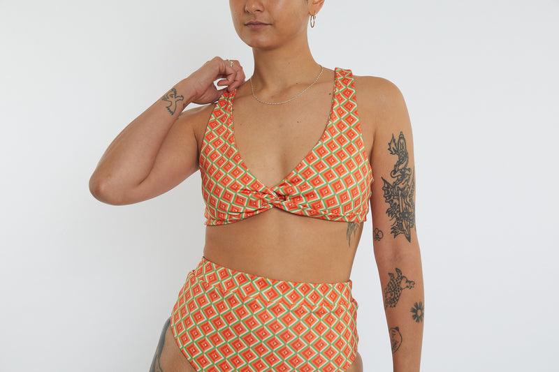 Lena Recycled Twist Bikini Top - Magic Eye