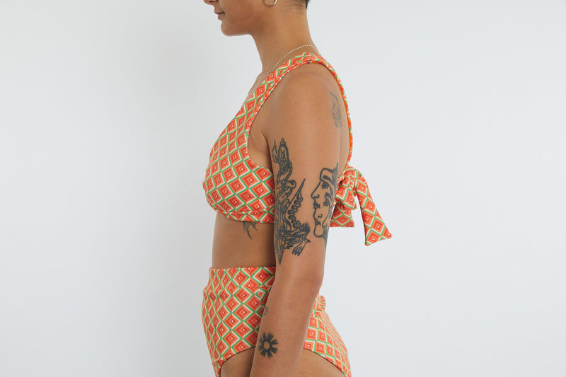 Lena Recycled Twist Bikini Top - Magic Eye