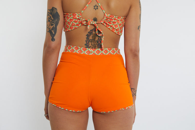 Nicole Recycled High Waist Swim Short - Magic Eye