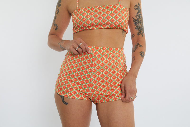 Nicole Recycled High Waist Swim Short - Magic Eye
