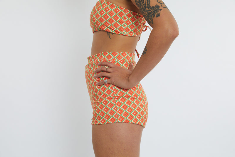 Nicole Recycled High Waist Swim Short - Magic Eye
