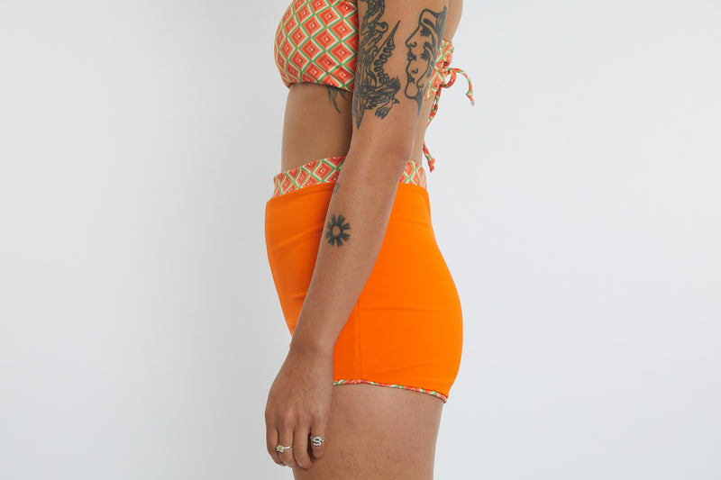 Nicole Recycled High Waist Swim Short - Magic Eye