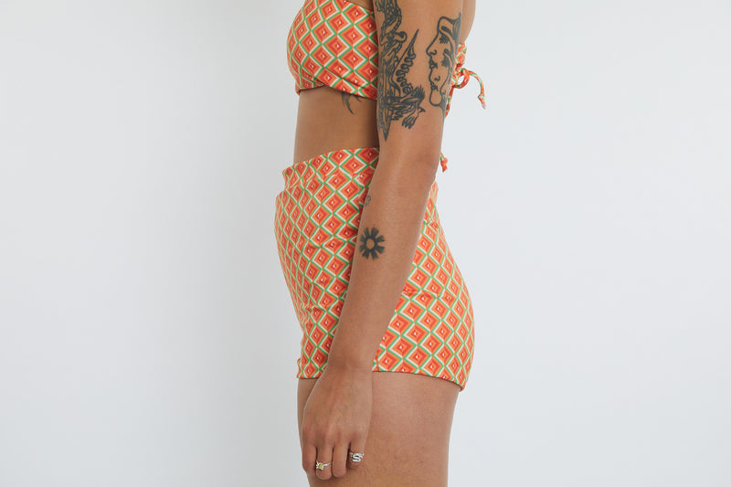 Nicole Recycled High Waist Swim Short - Magic Eye