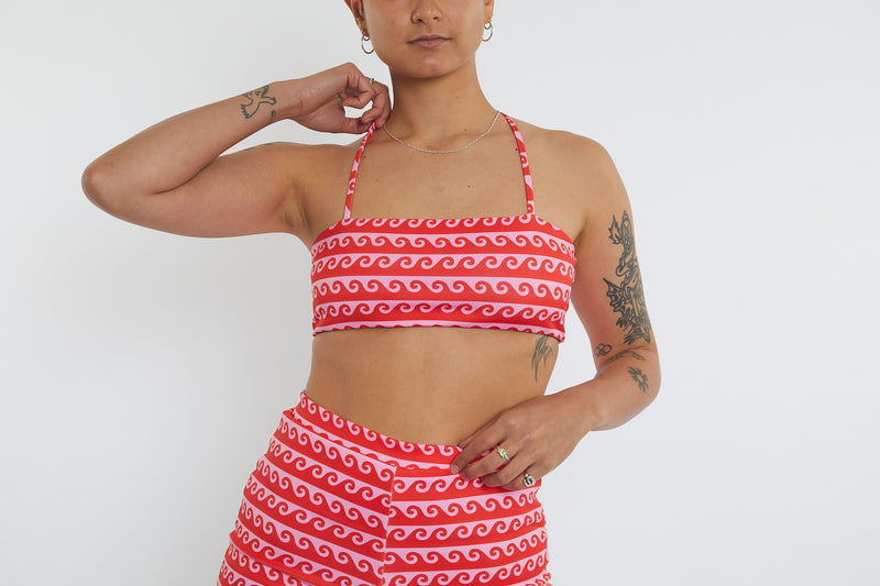 Casey Recycled Bandeau Bikini Top - Wave