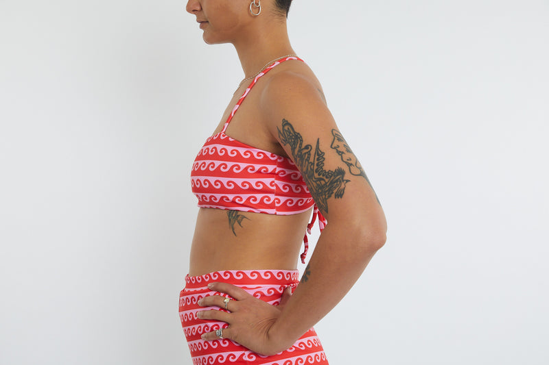 Casey Recycled Bandeau Bikini Top - Wave