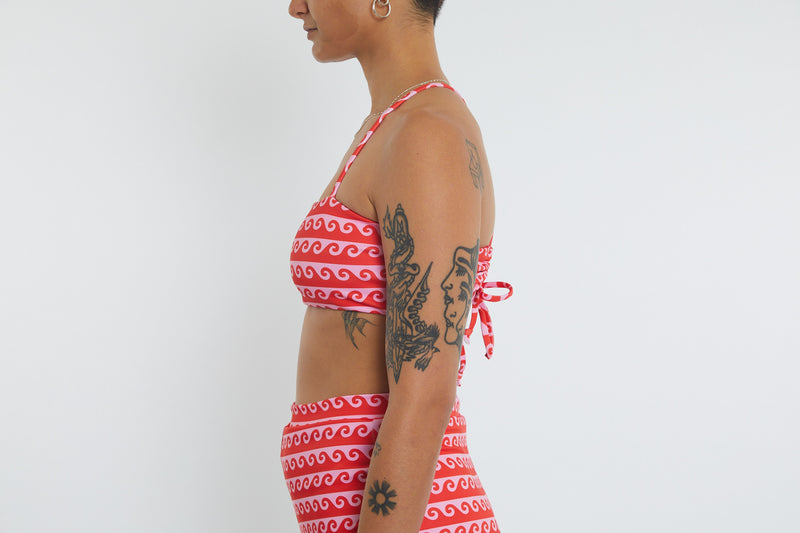 Casey Recycled Bandeau Bikini Top - Wave