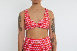 Lena Recycled Twist Bikini Top - Wave