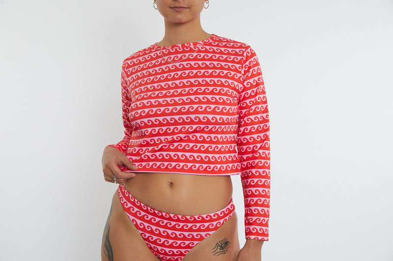 Recycled Long Sleeve Rashie UPF50+ - Wave