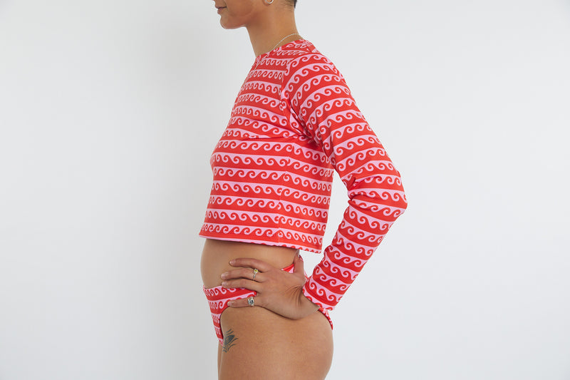 Recycled Long Sleeve Rashie UPF50+ - Wave