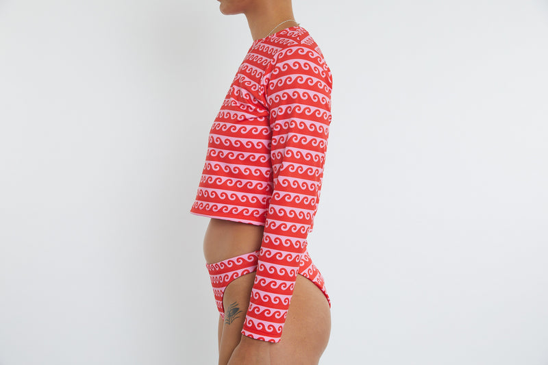 Recycled Long Sleeve Rashie UPF50+ - Wave