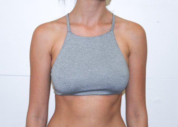 Ivy Cross Top - Grey Marle