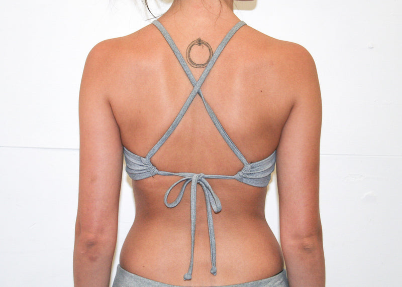 Ivy Cross Top - Grey Marle