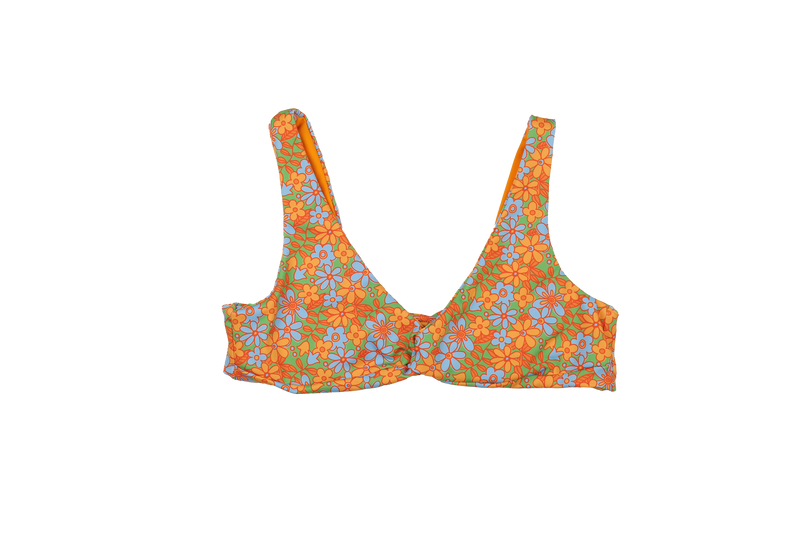 Lena Recycled Twist Bikini Top - Wildflower