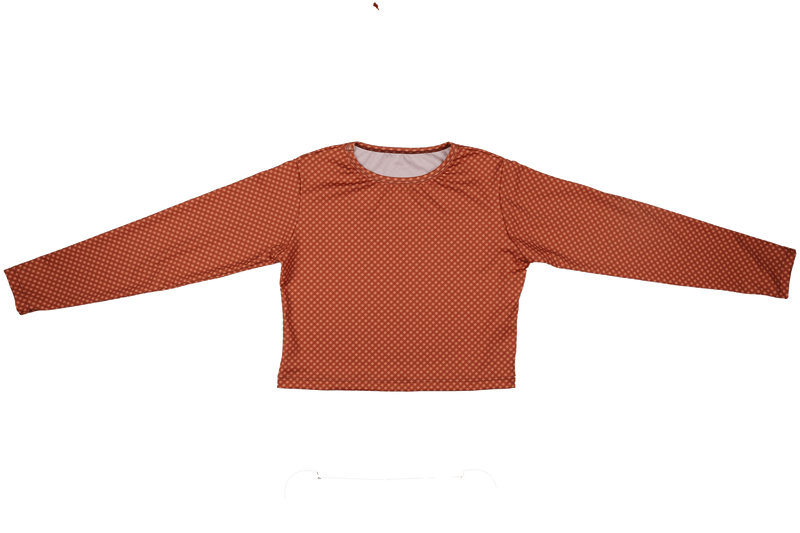 Recycled Long Sleeve Rashie UPF50+ - Hazelnut Gingham