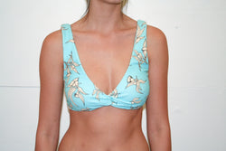 Lena Twist Top - Powder Blue Eucalyptus
