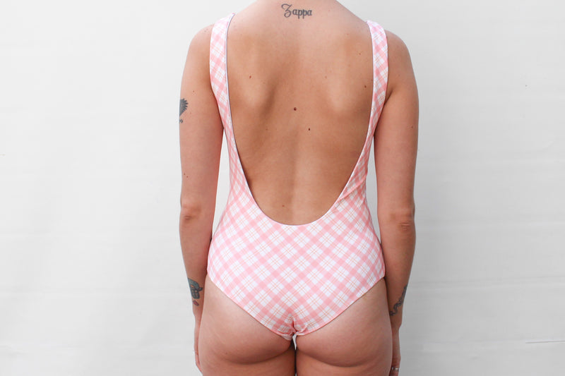 Ruby Full Piece - Pink Plaid