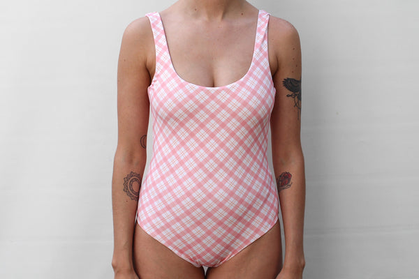 Ruby Full Piece - Pink Plaid